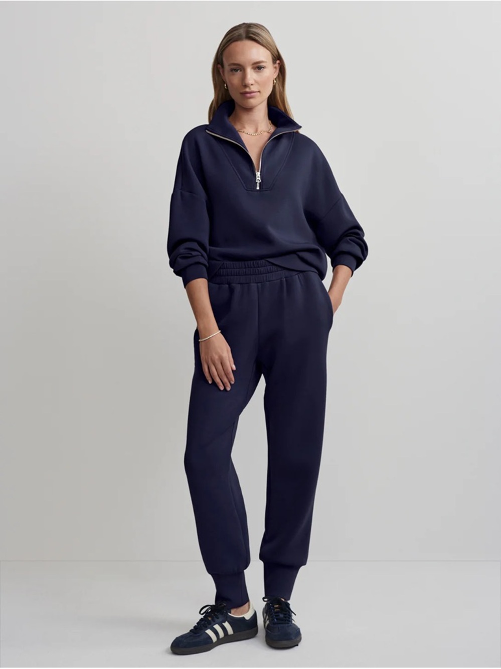 NWT Varley The Slim Cuff Pants 25” Navy